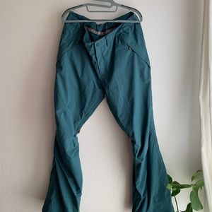 Ski Snowboard snow pants in teal blue Burton Womens xl